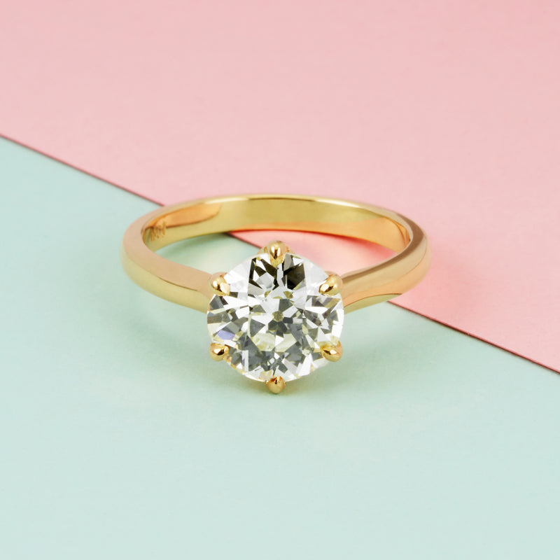 Isela Solitaire: 2.02ct Antique Diamond Ring