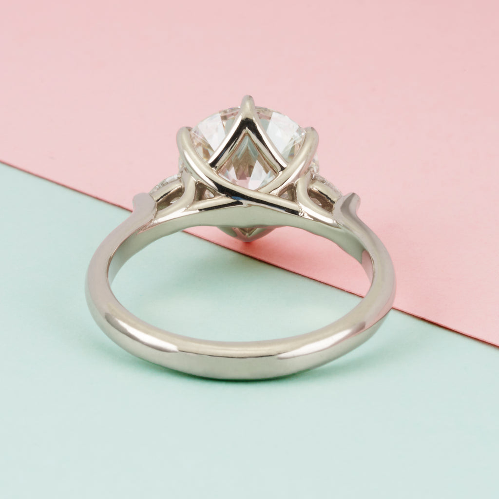 Isela Three-Stone: 3.19ct Diamond Ring